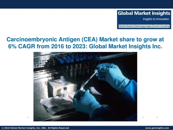 Carcinoembryonic Antigen (CEA) Market to reach $2.7bn by 2023