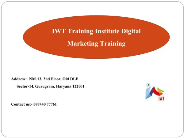 Digital marketing | SEO | SMO Training institute - IWT Training institute Gurgaon