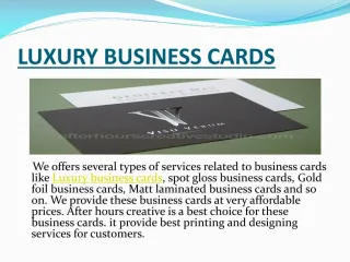 Luxury business cards - slide 1