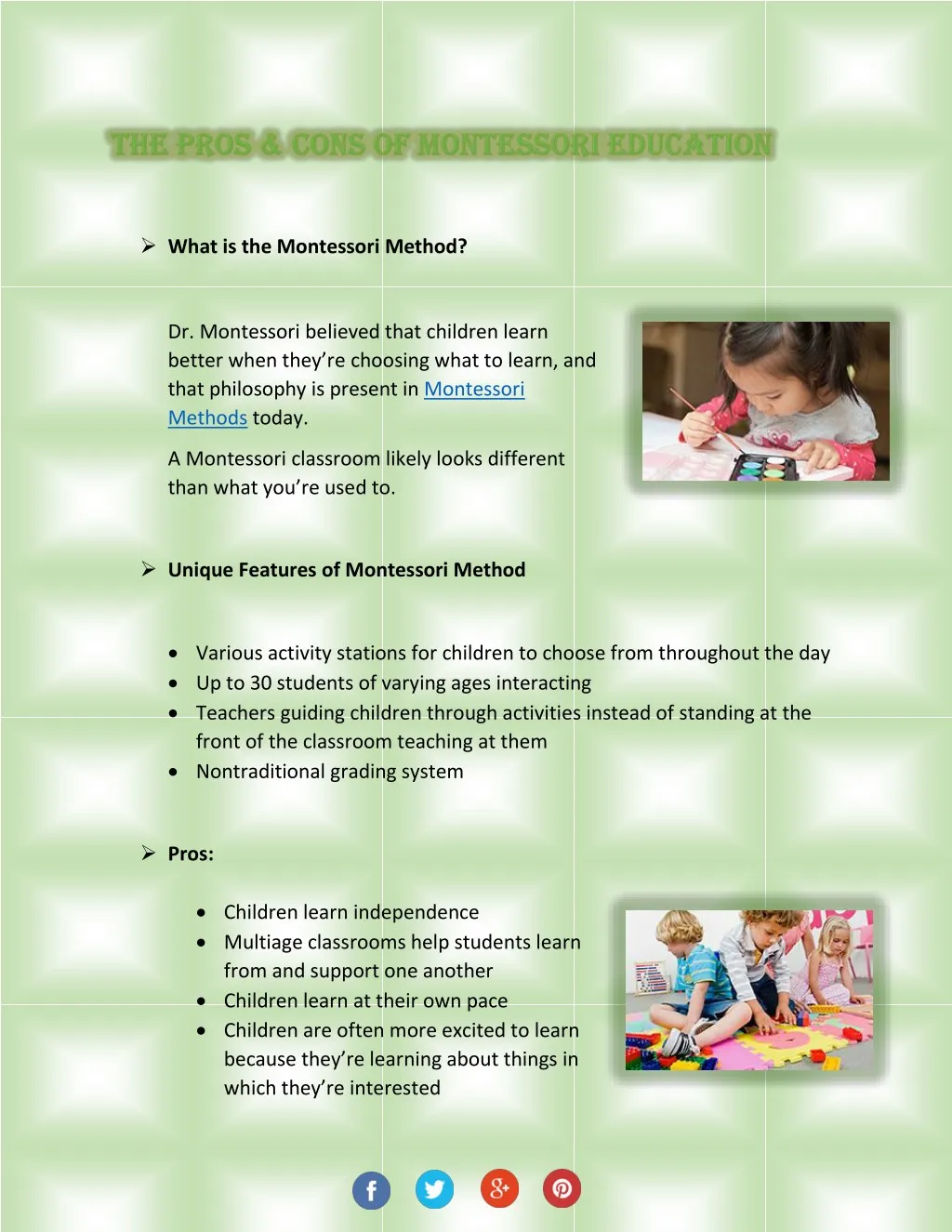 what is the montessori method