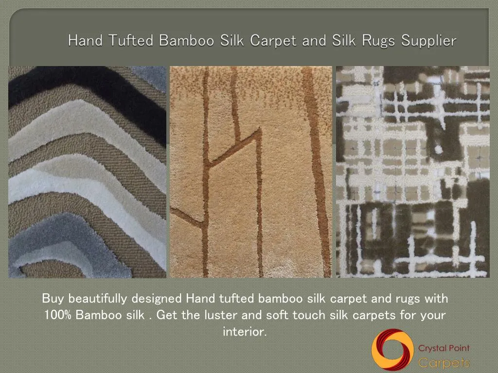 hand tufted bamboo silk carpet and silk rugs supplier