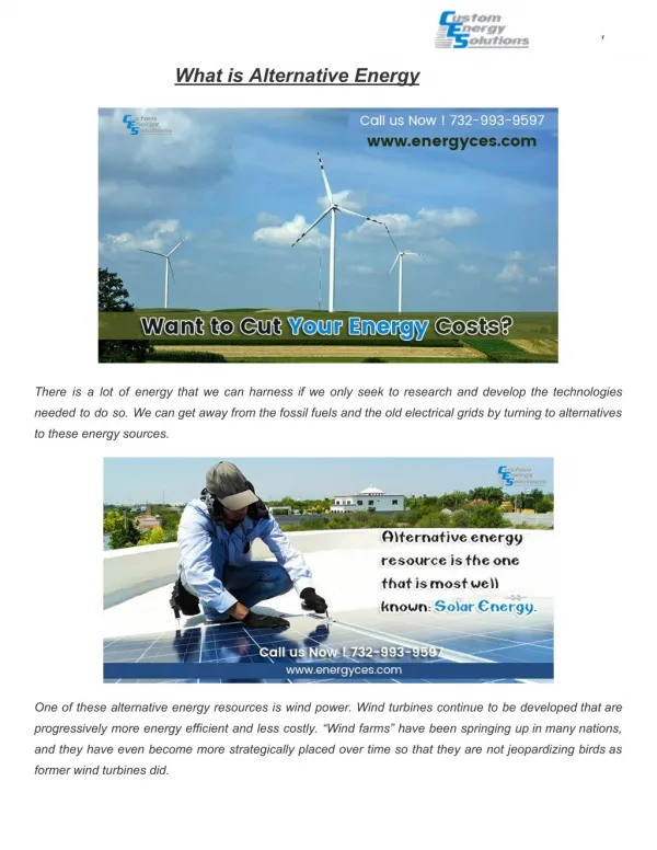 What is Alternative Energy