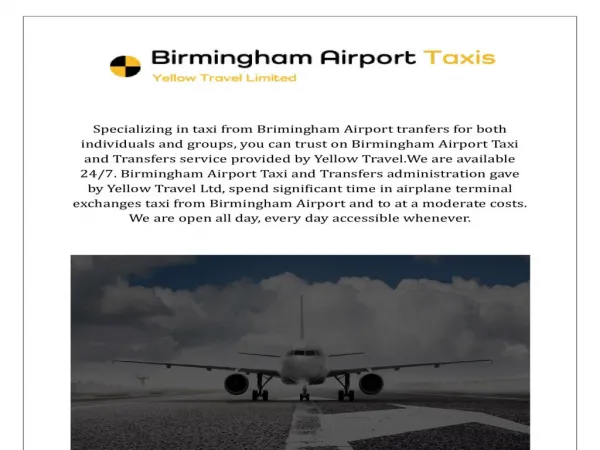 Taxi from Birmingham Airport