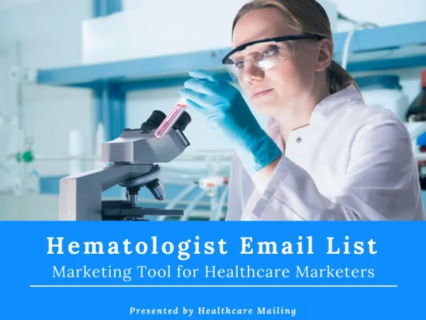 Hematologist Email List