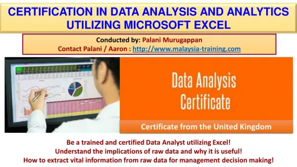 Data Analysis & Analytics Certification Training Malaysia