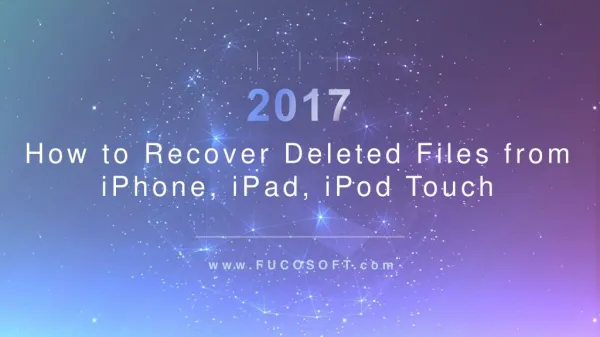 How to Recover Deleted Files on iPhone, iPad, iPod Touch