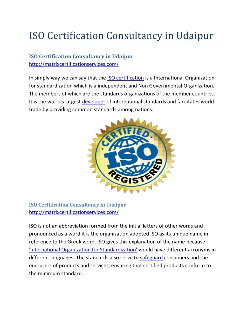 iso certification consultancy in udaipur