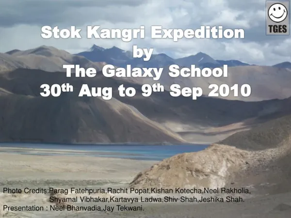 Stock Kangri Expedition by The Galaxy School with Parag Fatehpuria