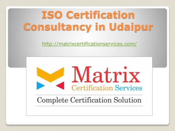 ISO Certification Consultancy in Udaipur