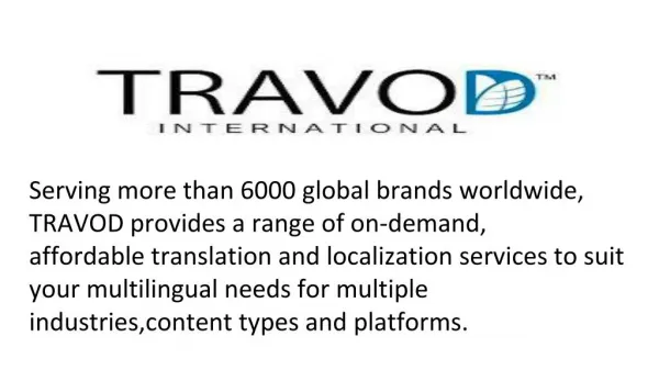 Travod International - Premier Translation Solutions