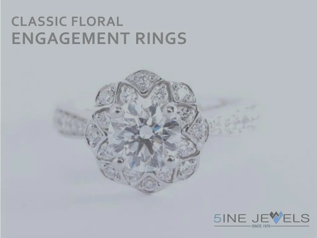 classic floral engagement rings