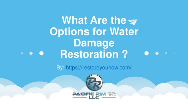 What Are the Options of Water Damage Restoration