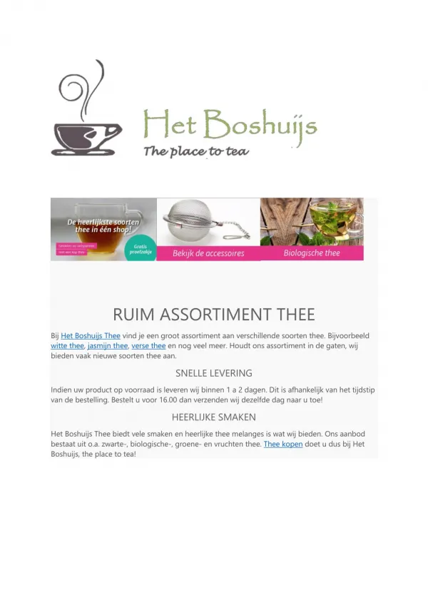 ruim assortiment thee