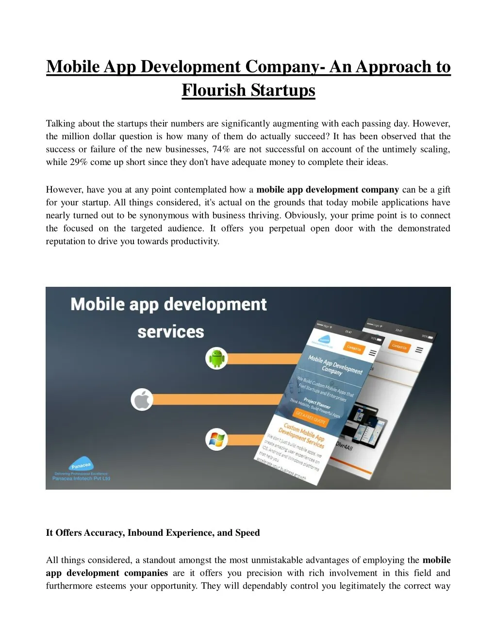 mobile app development company an approach