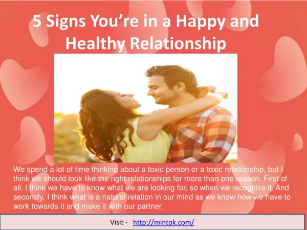 5 Signs You’re in a Happy and Healthy Relationship