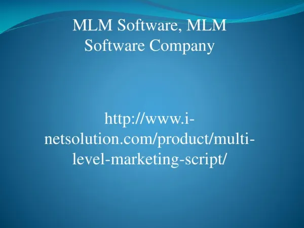 MLM Software Company