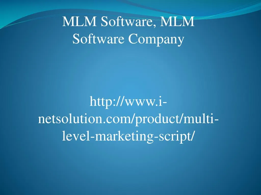mlm software mlm software company http www i netsolution com product multi level marketing script