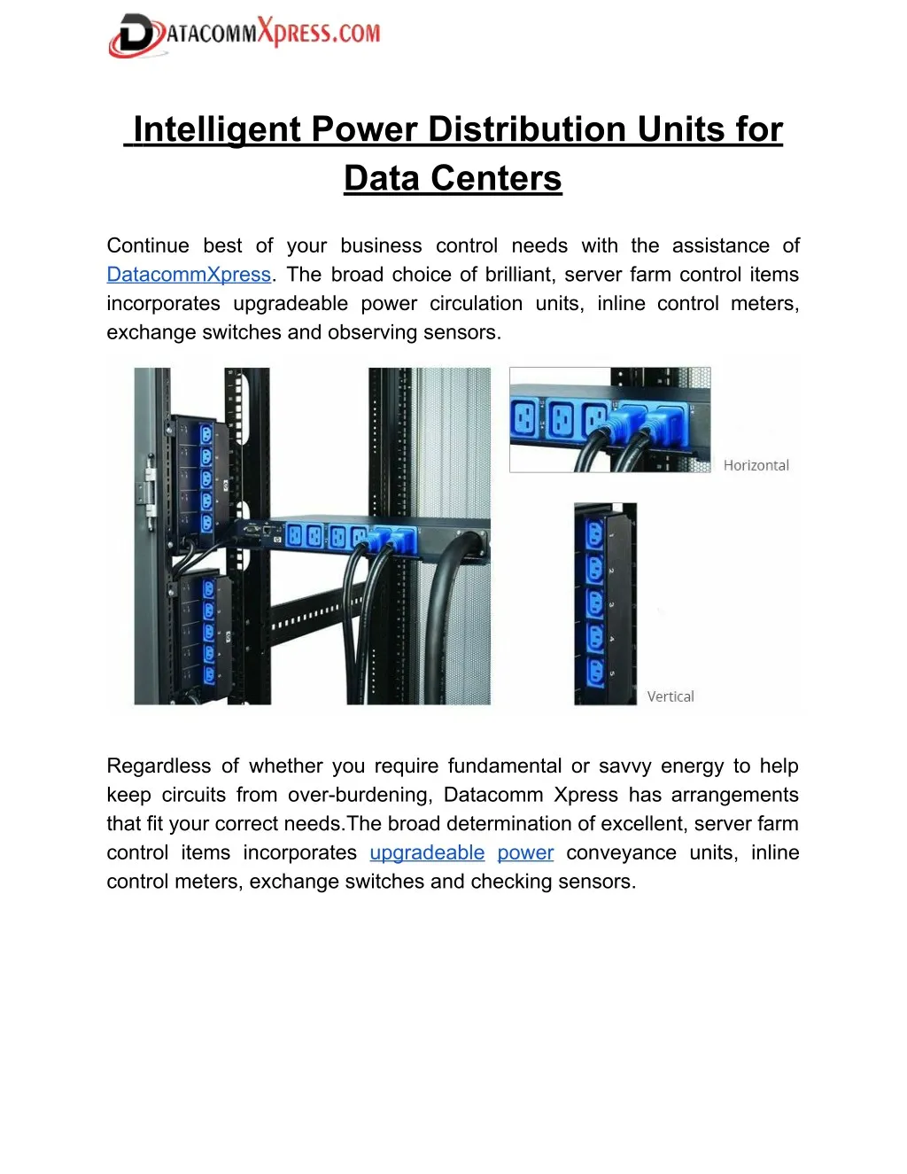 i ntelligent power distribution units for data