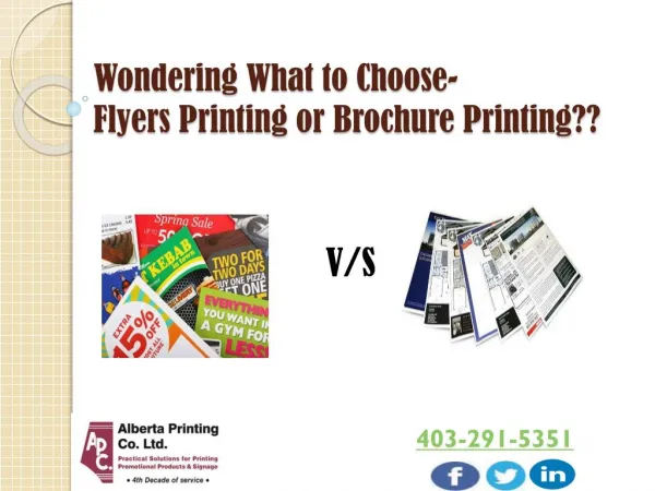 Flyers Printing V/S Brochures in Calgary | Wondering What to Choose??