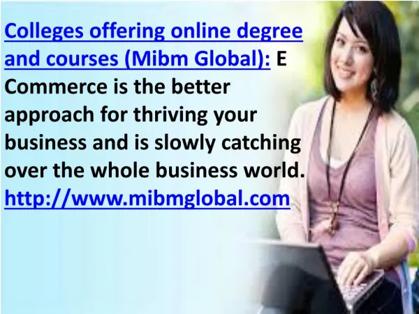Colleges offering online degree and courses Electronic Commerce