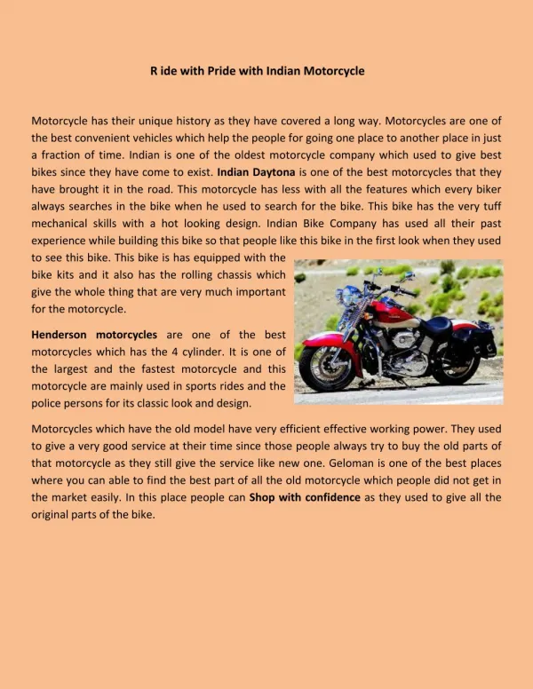 Henderson motorcycles