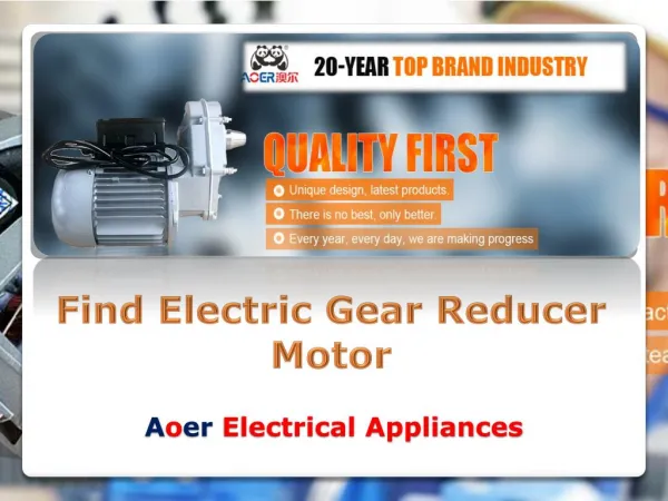 Find Electric Gear Reducer Motor | Aoer Electrical Appliances