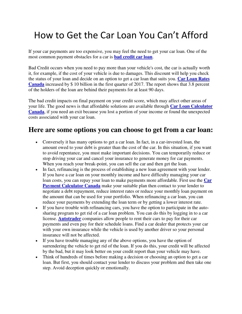 how to get the car loan you can t afford