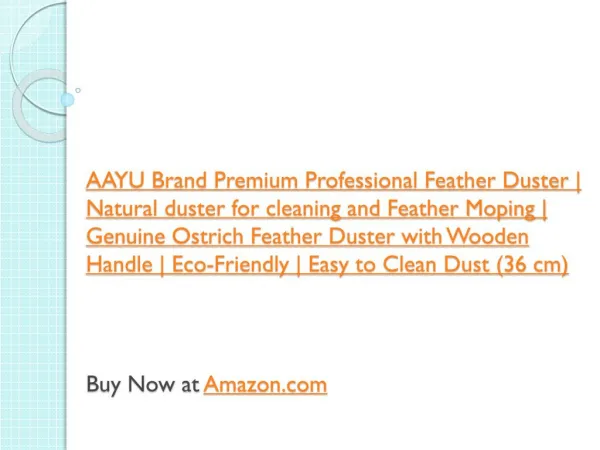 AAYU Brand Premium Professional Feather Duster | Natural duster for cleaning and Feather Moping | Genuine Ostrich Feathe