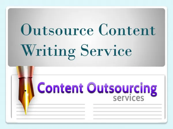 Outsource Content Writing Services