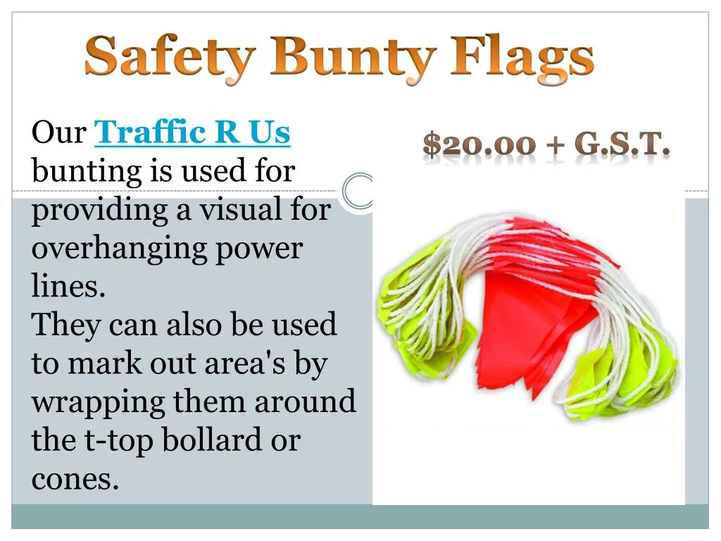 safety bunty flags