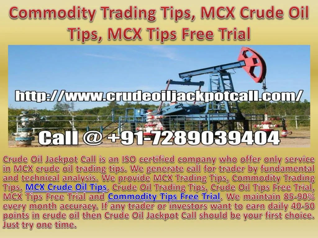 commodity trading tips mcx crude oil tips mcx tips free trial