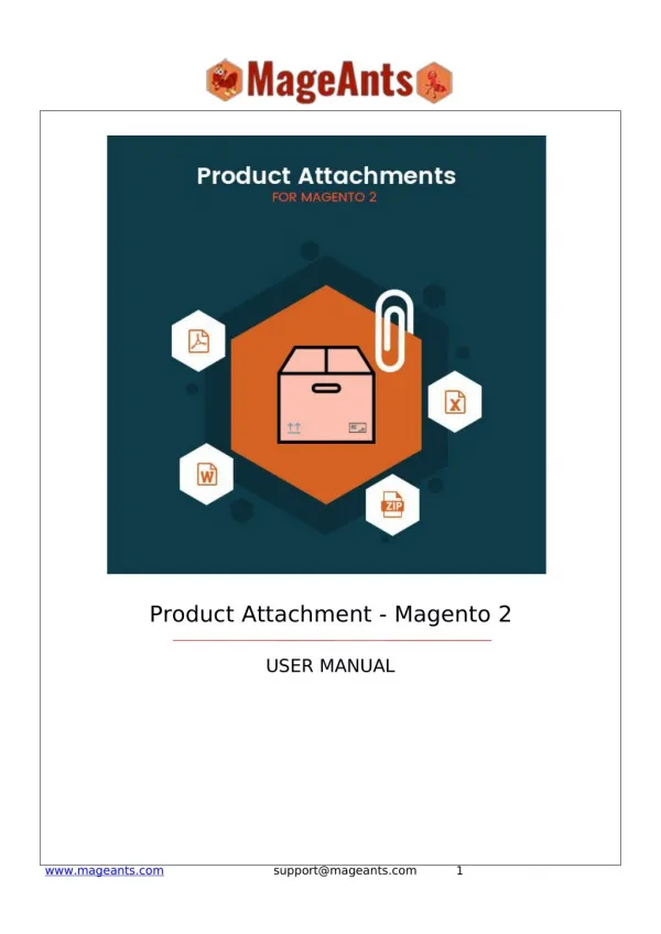 Magento 2 Product attachments