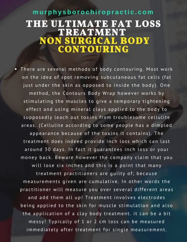 murphysborochiropractic com the ultimate fat loss