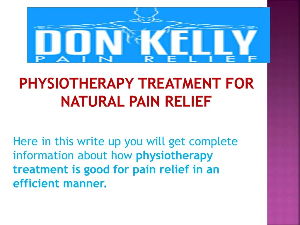 physiotherapy treatment for natural pain relief