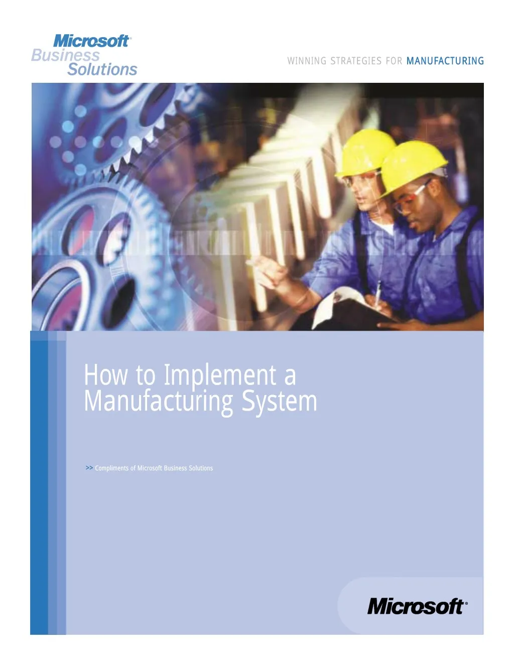 winning strategies for manufacturing