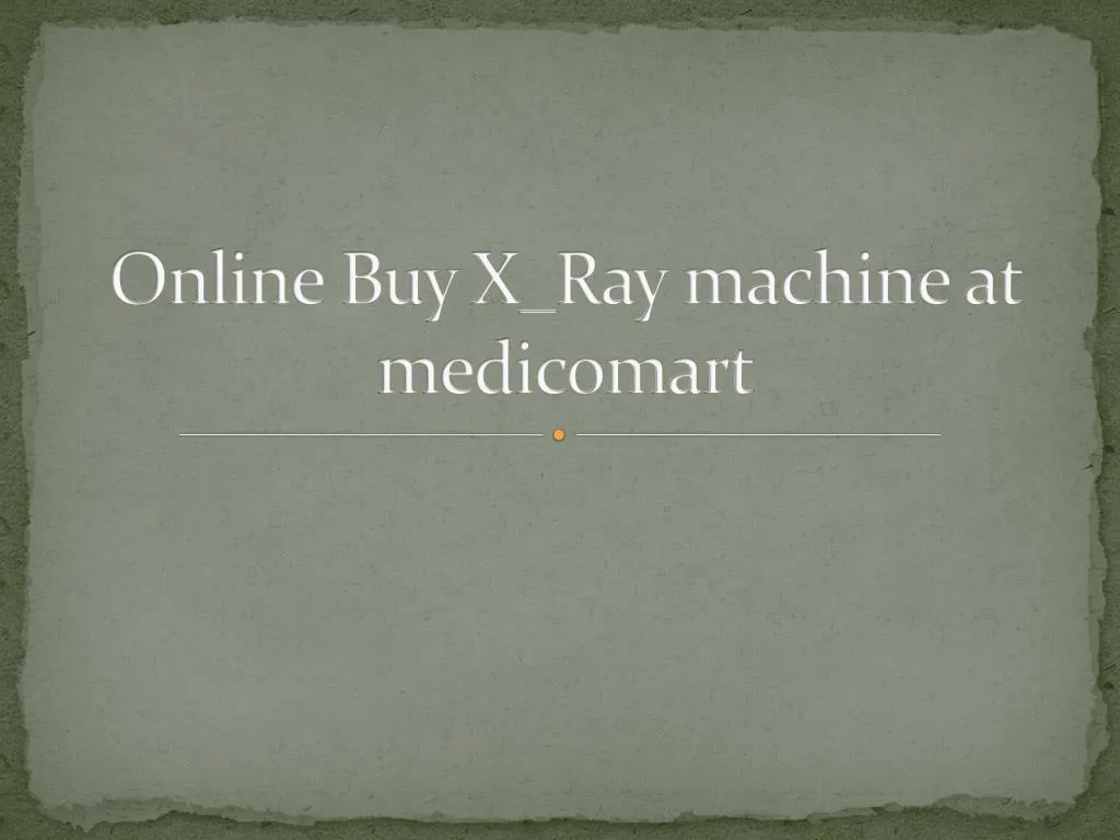 online buy x ray machine at medicomart