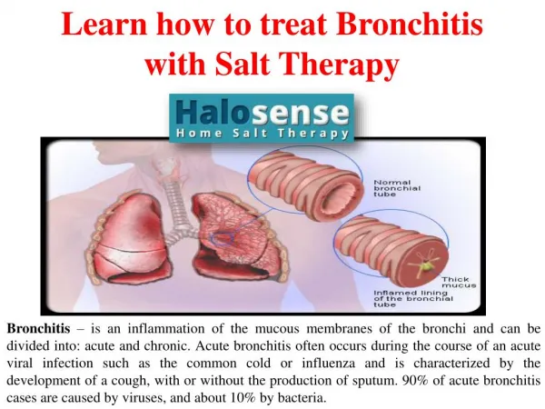 Learn how to treat Bronchitis with Salt Therapy