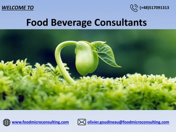 Food and Beverage Consultants - Food Micro Consulting