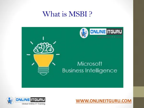 MSBI Online Training | Start your Career with MSBI