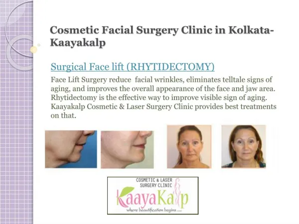 Cosmetic & Laser Surgery Clinic in Kolkata - Kaayakalp