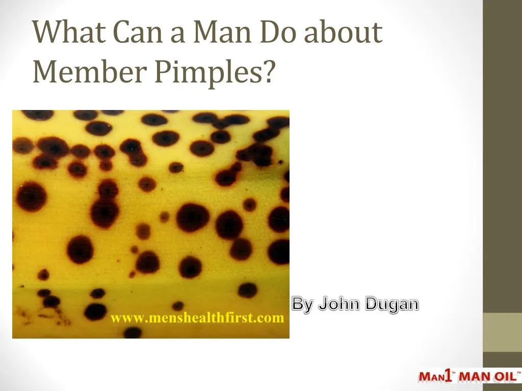 what can a man do about member pimples