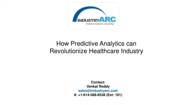 How Predictive Analytics can Revolutionize Healthcare Industry