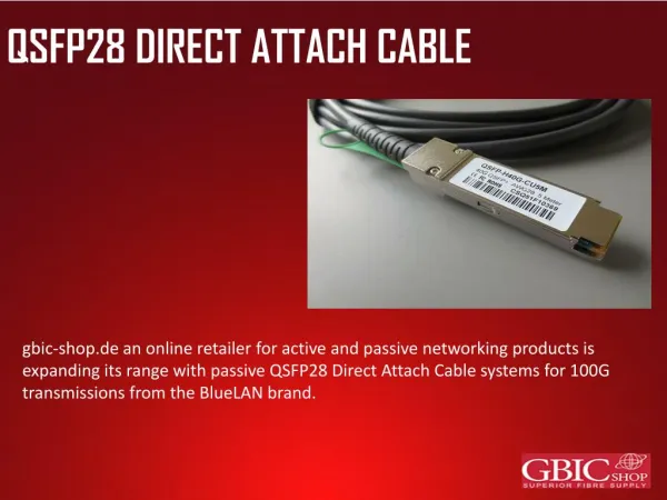 QSFP28 DIRECT ATTACH CABLE