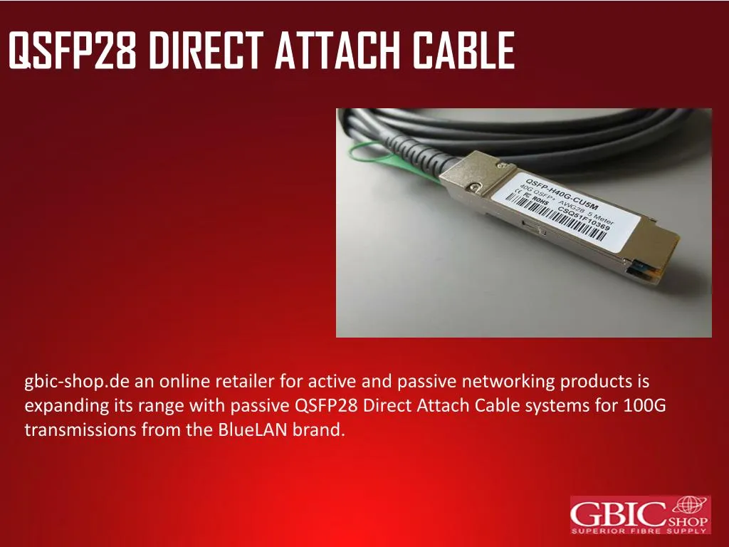 qsfp28 direct attach cable