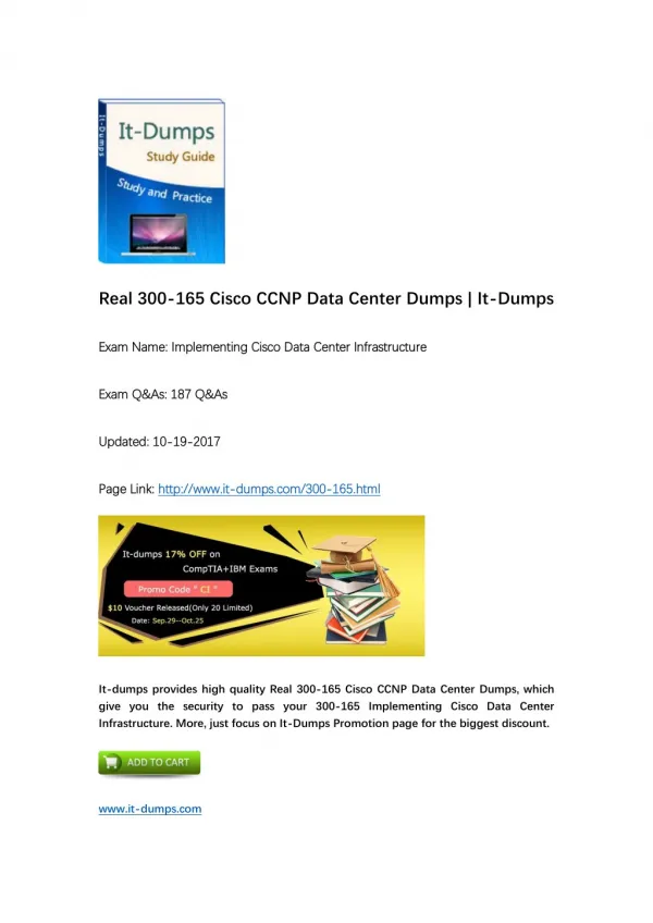[2017 New] CCNP Data Center 300-165 DCII Real Dumps