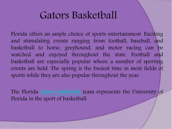 Gators basketball