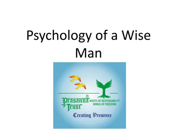 Psychology of a Wise Man