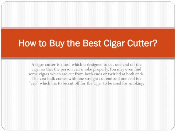 Best Cigar Cutter in the Market