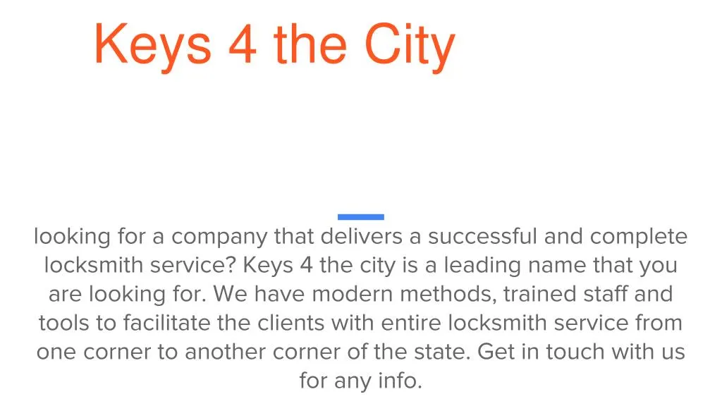 keys 4 the city