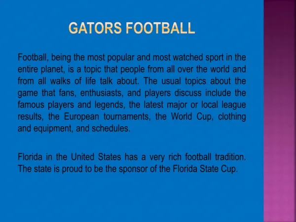 Gators football